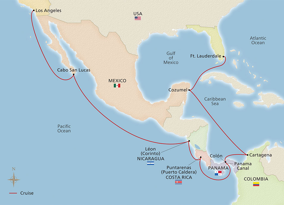 Map of Panama Canal & Coastal Holiday itinerary