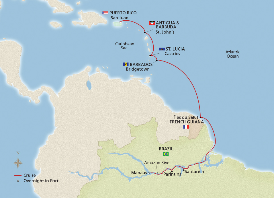  Caribbean Adventure - San Juan to Manaus - Cruise Overview