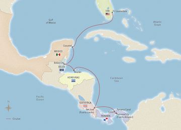 caribbean cruise map